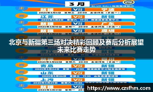 北京与新疆第三场对决精彩回顾及赛后分析展望未来比赛走势